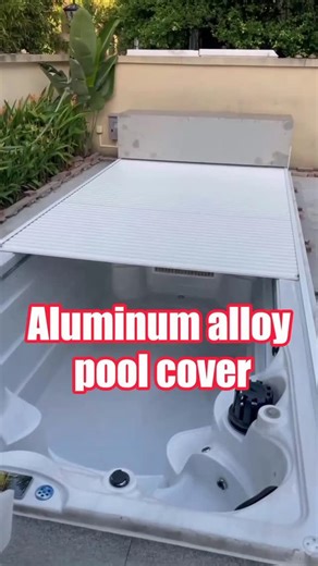 Sunripple Aquatics US on Instagram: "Electric aluminium alloy pool cover.#poolcover #electricpoolcover #poolcovers #aluminumcover"