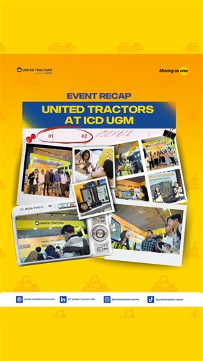 United Tractors Career on Instagram: "Terima kasih UTZen atas antusiasme luar biasa di Integrated Career Days (ICD) Universitas Gadjah Mada 2025! 💛 Seru sekali bisa bertemu dan mengobrol langsung bersama UTZen! Selama 2 hari, tim rekrutmen United Tractors merasakan energi, senyum, dan semangat dari kalian semua yang mampir ke booth United Tractors. Semoga kehadiran United Tractors di ICD bisa jadi langkah awal buat kamu yang ingin Grow, Lean, and Moving As One bersama kami 🌻 Selanjutnya United