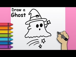 How to Draw a Cute Ghost Cartoon for Kids | Easy Drawing Tutorial