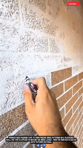Using Tape to Create a Realistic Brick Wall Pattern