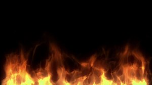 Realistic Fire Burning Animation Isolated