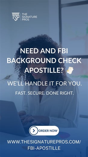 FBI Background Check Apostille — fast, reliable, and handled from start to finish. Whether you need it for work, travel, or immigration, we’ve got you covered. 🛂✅ We make the process smooth and reliable: ✅ Secure handling of FBI background check submissions ✅ Apostilles accepted by Hague countries. ✅ Apostille translations in 120 languages for your destination country ✅ Standard or Expedited service options to fit your schedule ⏳ Processing Timeline: • Standard: 3–4 weeks • Expedited: 10–15 bus