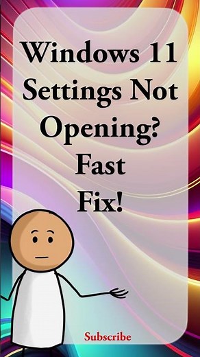 FAST FIX! Windows 11 Settings Not Opening! 💨#settings #windowssettings #issue #techtips #pctips