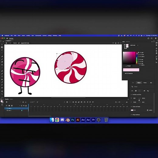 Making Object Show Assets Mini - Ep. 3: Peppermint (Animatic Battle) #shorts #objectshows