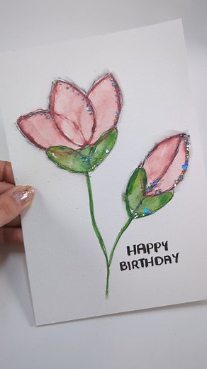 118K views · 1.6K reactions |  How to paint Easy Birthday Greeting...