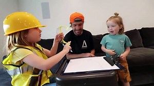 Kids Construction Job!!  Adley Is The Boss!  Help Build A Pretend Town!  Work With Niko, Mom & Dad!