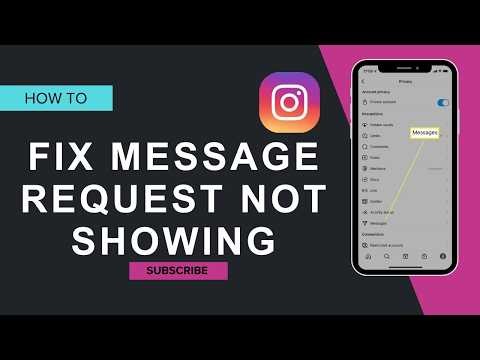 how to fix instagram message request not showing