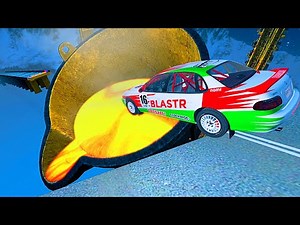 Open Bridge Crashes over Molten Steel in Foundry - BeamNG.drive