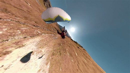 Daredevil Speed Flyer Races Down Alpine Mountain in Thrilling Video