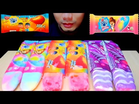 ASMR RAINBOW ICE CREAM 🍦 PADDLE POP UPIN & IPIN, RAINBOW, TWISTER MAGIC