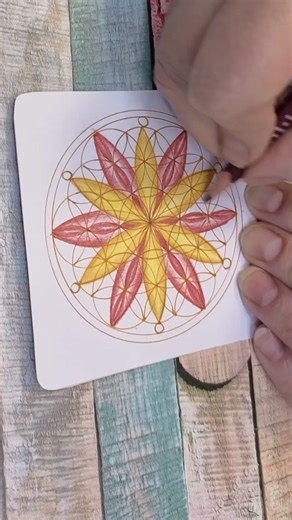 One Petal at a Time ✨ Sacred Geometry Coloring #shorts