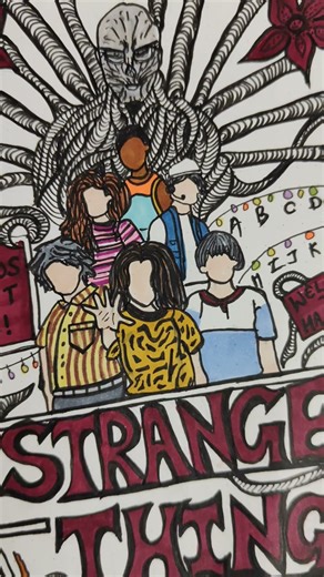 Stranger things | #art #strangerthings #vecna #viral #shorts #drawing #netflix #demogorgan #trending