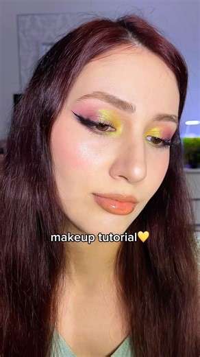 Makeup tutorial inspired by SpongeBob💛 #makeuptutorial #spongebob #eyemakeup