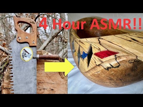 SPALTED MAPLE & STAINED GLASS BOWL ASMR