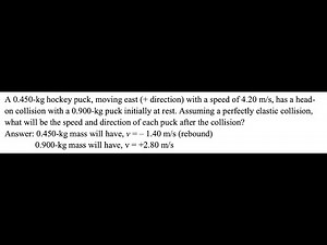 "Physics Unlocked: Elastic Collision of Hockey Pucks Explained"