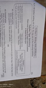 Section V: Writing Skills (20 Marks)Q. 5. A) Letter writing. A... | Filo