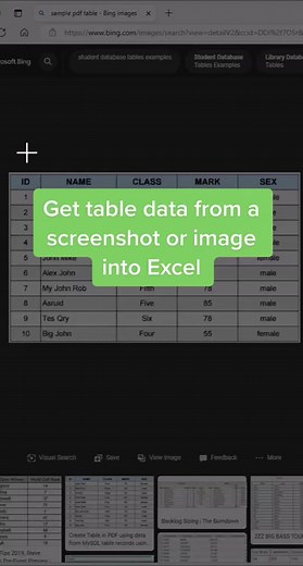 From a screenshot into Excel super fast ⚡️ #spreadsheet #exceltips #exceltricks #Excel #MicrosoftExcel #officetips #techtips #learnontiktok