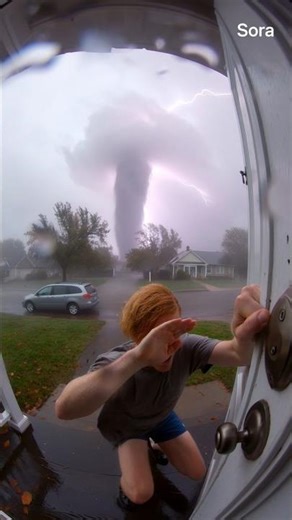 Doorbell Camera Captures Intense Storm Moments!”