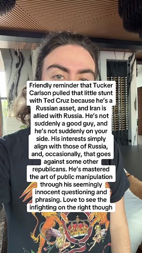 Scott Stark on Instagram: "Was seeing Ted Cruz get completely blindsided cathartic? Yes. Is Tucker a malignant presence bought and paid for by Russia? Also yes"