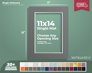 11x14" Premium Matboard - Custom Matboard Size, Color, and Opening for Your Artwork and Photography! - Etsy