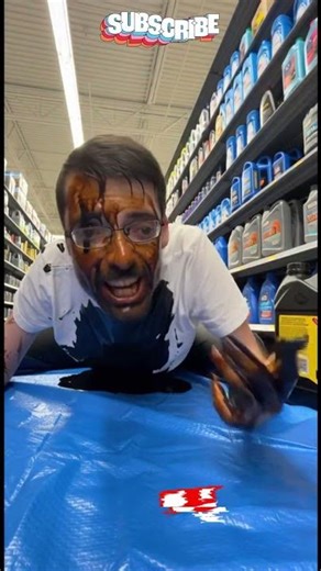 rickyberwick Vlogging On A Walmart Tarp Covered In Motor Oil#shorts #youtubeshorts #brainrot