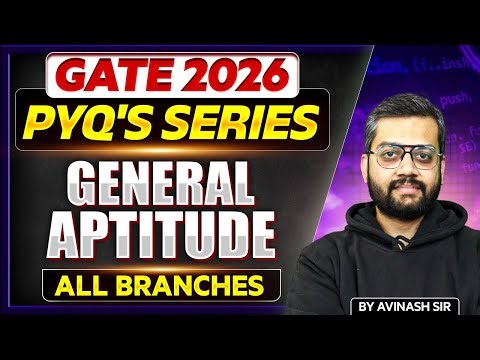 GATE 2026 | General Aptitude | PYQ's series | All Branches | GATE PYQ