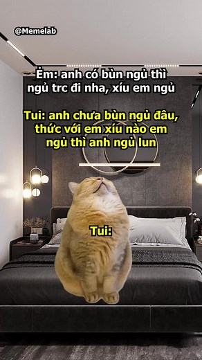 Khi nào e ngủ thì a ngủ 😃 #memelab #trending #xuhuong #love #meme #funny