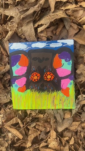 I loved the way these butterflies turned out! I will be making bigger ones! 👩🏾‍🦱🦋🎨🖌️✨ I just made them with some paint and extra cardboard and I highly recommend you guys making something like this! #blackartistsoftiktok #blackartists #blackart #cardboard #cardboardcrafts