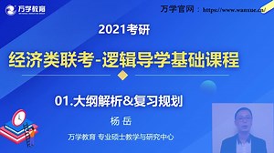 2021考研经济类联考-逻辑导学基础课程
