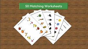 50-page Printable Matching Worksheets for Kids | Preschool Learning (PDF) - Etsy