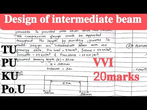 Design of intermediate beam || design of steel and timber structure || most VVI question ||