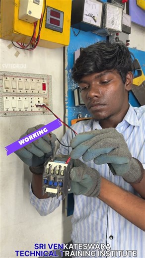 CONTACTOR TESTING |LAB TRAINING VIDEO | #svtechedu STUDENTS | #electrical #shorts #viral #education