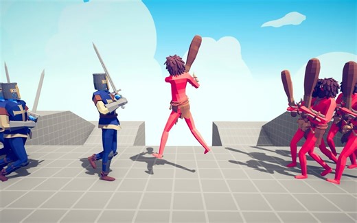 短兵相接！20 vs 20 村口打架！ 🤜🤛 _ Totally Accurate Battle Simulator TABS