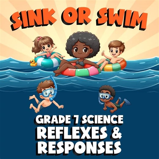 Reflexes & Responses SINK OR SWIM Science Game - No Prep Grade 7 Review