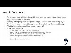 How to Write Blogs and Op-Eds for SciComm