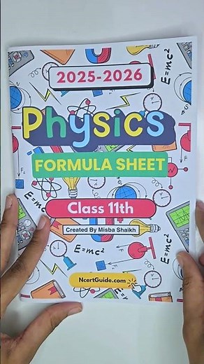 Class 11 Physics Formulas | Quick Revision Guide for Exam Preparation