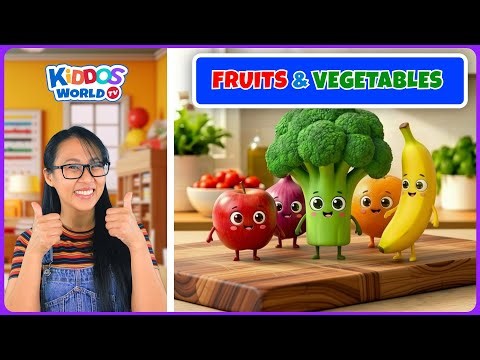 Learning Fruits and Vegetables | Fun Kids Lesson with Miss V