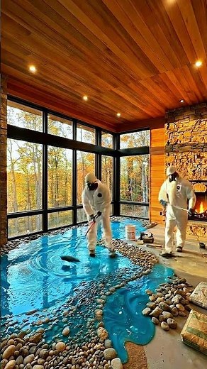 Floating Bed Over Glowing Ocean Floor 🛏️🌊 Cozy Cabin Bedroom Tour | Ultimate Relaxation
