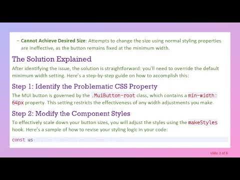 How to Successfully Scale Down MUI Button Size for Mobile Devices