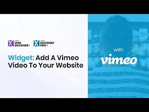 Add A Vimeo Video To Your Website | Xara