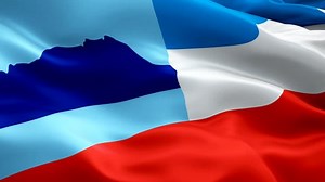 Sabah flag. National 3d Sabah flag waving seamless loop animation. Sabah flag HD Background Slow Motion video. Sabah flag Closeup 1080p HD video for presentation, tourism, vocation, trip