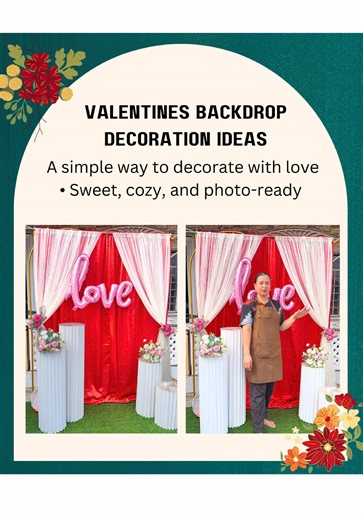 Simple Valentine Backdrop Decoration Ideas for Love