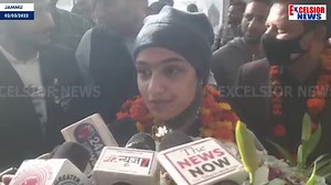 371K views · 28K reactions | Kashmiri wushu star Sadia Lone received rousing reception at Jammu on her return from Moscow. She won a gold medal in the Moscow Wushu Stars Championship which is being held in the Russian capital from February 22 to 28. Sadia say it was tough competition. | Daily Excelsior | Facebook