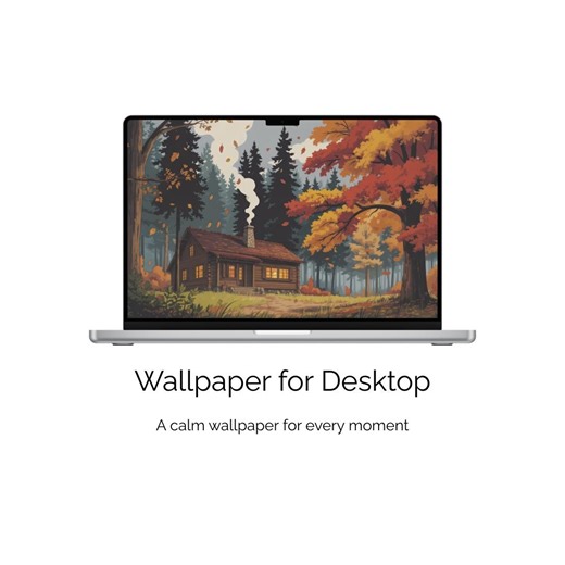 Forest Cabin, Wallpaper for Desktop, Wallpaper, Wallpaper Pc, Desktop Wallpaper, Desktop Backgrounds, Wallpapers, Computer Wallpaper - Etsy