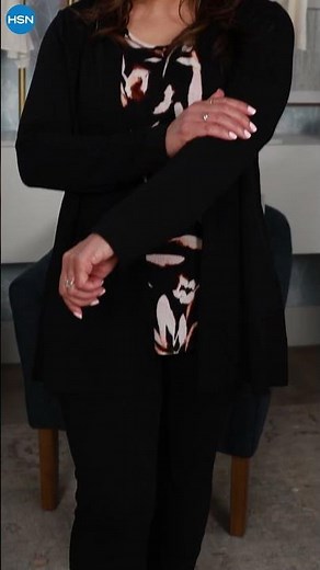 Nina Leonard 3-piece Textured Knit Cardigan, Tank & Pant Set | HSN
