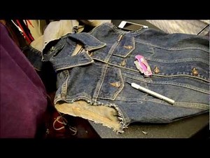 DIY : DENIM JACKET TO VEST QUICKLY