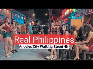 Scenes from Angeles City Philippines - Walking Street - 4k60p