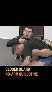 Brazilian Jiu-Jitsu technique: Closed guard no-arm guillotine 15 years old setup by Marcelo Garcia