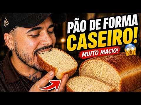 PÃO CASEIRO FOFINHO E PERFEITO 🍞 receita fácil com SEGREDO no final! 🤫🔥