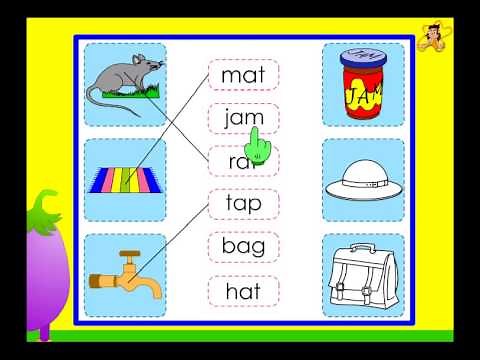 Kindergarten - words with the short vowel sound a - phonics